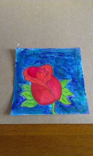 the watercolor rose by Thea